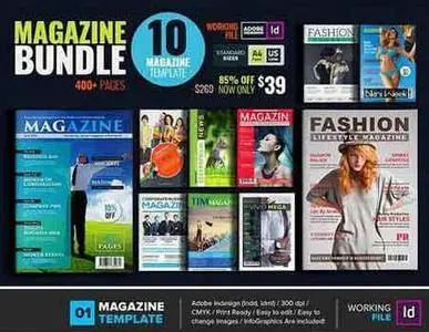CreativeMarket - Magazine Bundle 10 Template V01