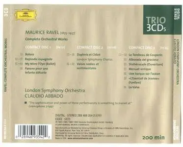 Claudio Abbado, London Symphony Orchestra - Maurice Ravel: Complete Orchestral Works (2002) (3CD Box Set)