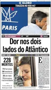 Tragédia no Voo 447 (O Globo - 02/06/2009)