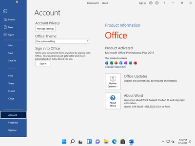 Windows 11 Pro/Enterprise Build 22000.168 (x64)  (No TPM Required) With Office 2019 Pro Plus Preactivated