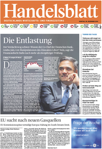 Handelsblatt vom Montag, 08. Dezember 2014