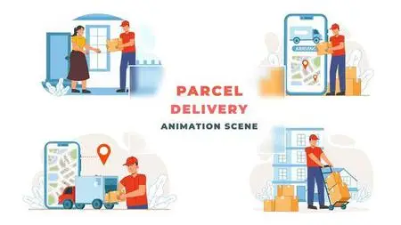 Parcel Delivery Animation Scene 43307330