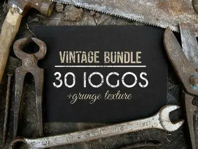 CreativeMarket - 30 Vintage Logos + BONUS