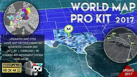 World Map Pro Kit - Project for After Effects (VideoHive)