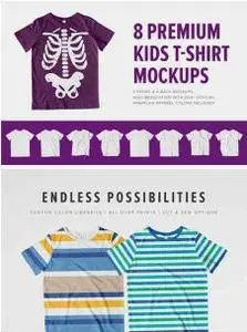 CreativeMarket - 8 Premium Kid's T-Shirt Mockups