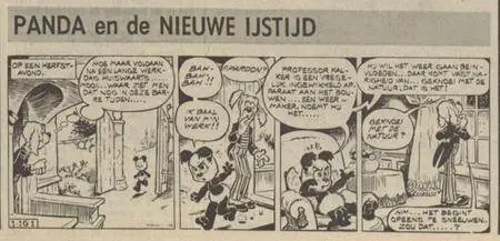 Kranten Strips 00 Panda V161 Panda En De Nieuwe IJstijd Nieuwsblad Van Het Noorden 1982