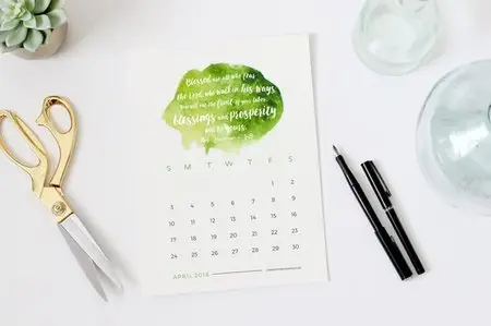CreativeMarket - 2016 Bible Verse Desk Calendar