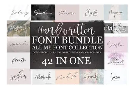 CreativeMarket - 42 IN 1 Font Bundle 3737921