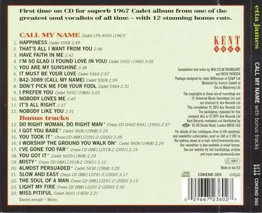 Etta James - Call My Name (1967) [2011, Remastered with Bonus Tracks]