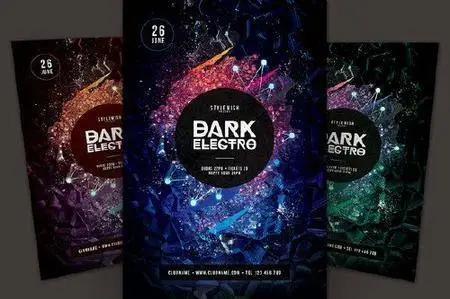 CreativeMarket - Dark Electro Flyer