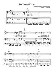 The Power Of Love - Celine Dion, David Foster, Jennifer Rush (Piano-Vocal-Guitar (Piano Accompaniment))
