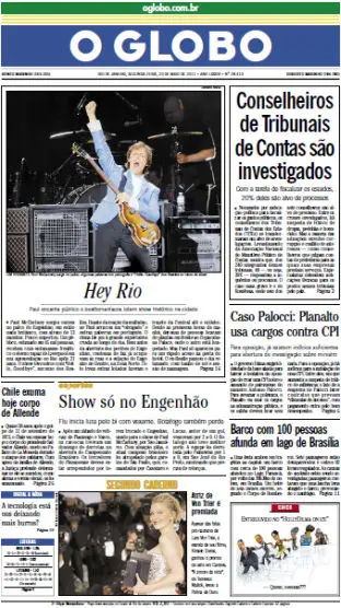 Jornal O Globo - 23 de maio de 2011