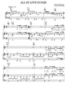 All in love is fair - Stevie Wonder (Piano-Vocal-Guitar)