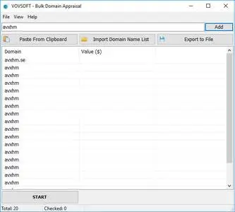 VovSoft Bulk Domain Appraisal 2.0 Portable