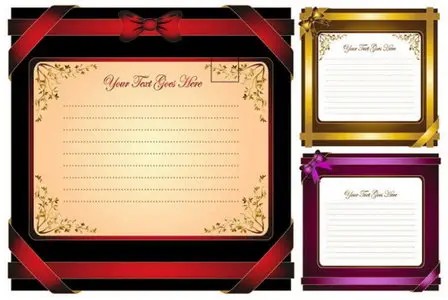 Holiday greeting cards vector material