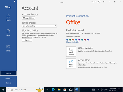 Windows 10 Pro 22H2 Build 19045.2364  (x64) With Office 2021 Pro Plus Multilingual Preactivated December 2022