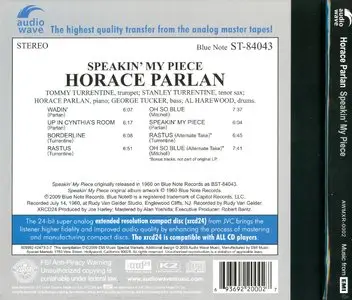 Horace Parlan - Speakin' My Piece (1960) {2009 Audio Wave XRCD24 Remaster} [repost]