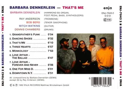 Barbara Dennerlein - That's Me (1992) {Enja Records ENJ-7043 2}