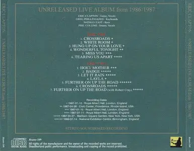 Eric Clapton - Unreleased Live Album From 1986-1987 (201x) {Beano} **[RE-UP]**