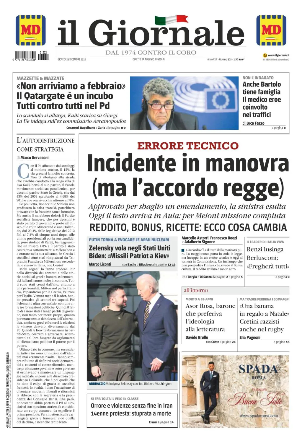 il Giornale - 22 Dicembre 2022