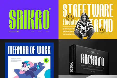 Saikro || Modern Condensed Dosplay Font