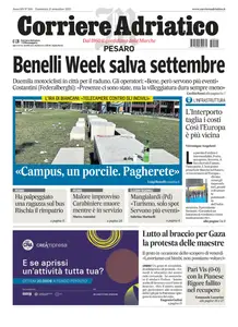 Corriere Adriatico Pesaro - 21 Settembre 2025