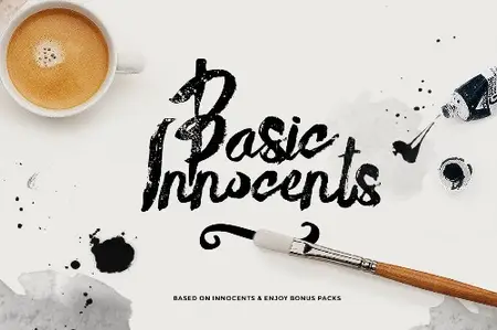 Creative Market - Basik Rough Typeface+Bonus - 153552