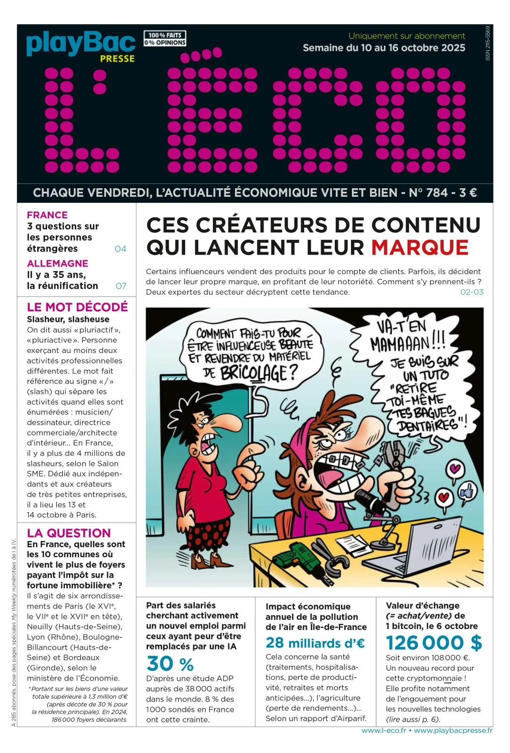 L'ÉCO N.784 - 10 Octobre 2025