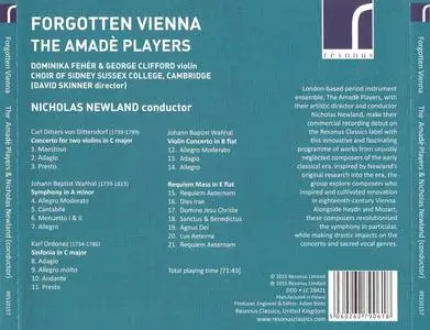 Nicholas Newland, The Amade Players - Forgotten Vienna: Dittersdorf, Wanhal, Ordonez (2015)