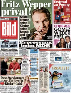 Bild Zeitung vom 07 Dezember 2012