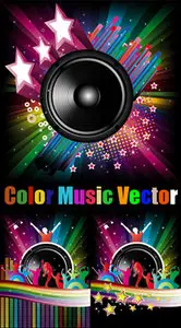 Color Music Vector