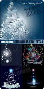 Christmas tree Set 24 - Stock Vector