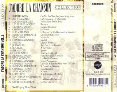J'adore la CHANSON FRANCAISE - 3 volumes (75 Tracks)