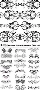 Vectors - Ornate Floral Elements (Set 20)