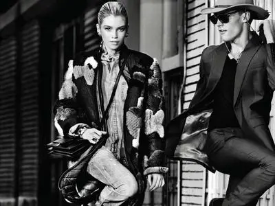 Stella Maxwell & Jacob Larsen by Max Vadukul for ELLE US November 2014