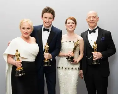 Eddie Redmayne, J.K. Simmons, Julianne Moore & Patricia Arquette - 87th Annual Oscars in Hollywood on February 22, 2015