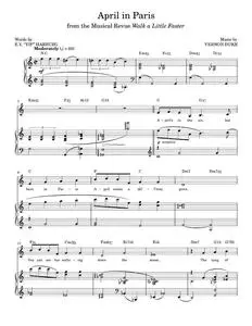 April In Paris - Coleman Hawkins, Count Basie, Vernon Duke (Piano Vocal)