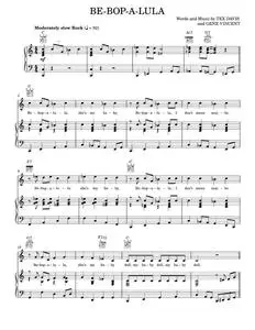 Be-bop-a-lula - Gene Vincent (Piano-Vocal-Guitar)