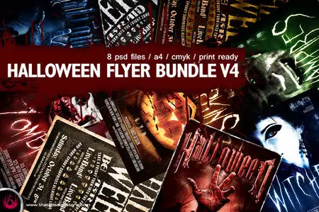 CreativeMarket - Halloween Flyer Bundle V4