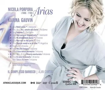 Karina Gauvin, Alan Curtis, Il Complesso Barocco - Nicola Porpora Arias (2009)