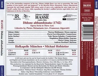 Michael Hofstetter, Hofkapelle Munchen - Johann Adolf Hasse: Didone abbandonata (2013)