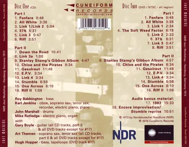 Soft Machine - NDR Jazz Workshop: Hamburg, Germany 1973 (2010) CD+DVD