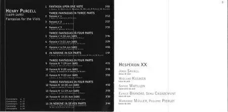 Jordi Savall & Hesperion XX - Henry Purcell - Fantasias for the Viols 1680 (2002) {Naive-Astree ES 9922 rec 1994}