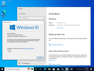Windows 10 Pro 22H2 build 19045.2251 Preactivated (x64) Multilingual November 2022
