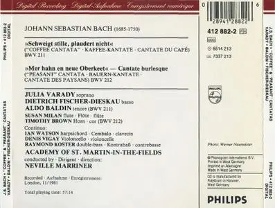 Neville Marriner, Academy of St. Martin in the Fields - Bach: Coffee & Peasant Cantatas (1990)