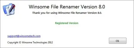 Winsome File Renamer 8.0