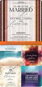 Wedding invitation template vector background