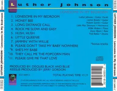 Luther 'Snake Boy' Johnson - Lonesome In My Bedroom (1975) Expanded Reissue 1992
