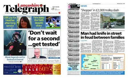 Lancashire Telegraph (Burnley, Pendle, Rossendale) – January 03, 2022