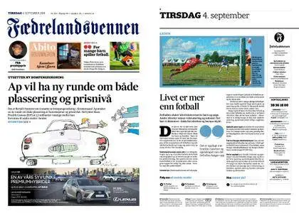 Fædrelandsvennen – 04. september 2018